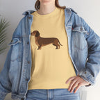 Dachshund Dog T‑Shirt — Cute Brown Sausage Dog Graphic Tee - 100% Cotton