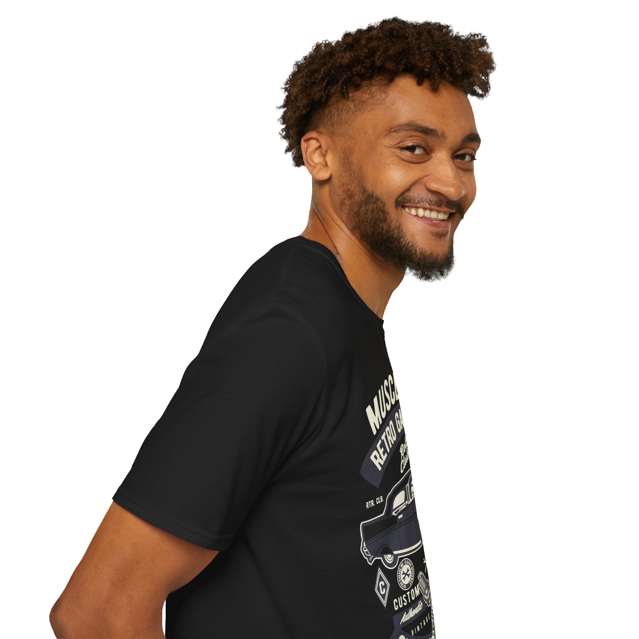 Retro Garage Muscle Car T-Shirt - Classic Speedway Vintage Auto Tee -100% Cotton