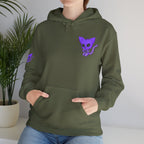 Purple Skeleton Cat Hoodie – Cute Spooky Graphic Sweatshirt - Unique Brand Design