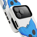 Blue Skeleton Cat Tough Magnetic Phone Case | Design by Jessica B