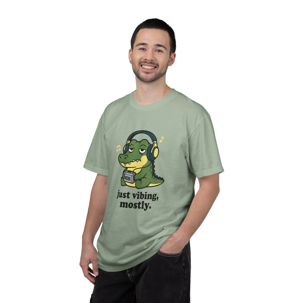 Just Vibing, Mostly Crocodile T-Shirt - 100% Cotton