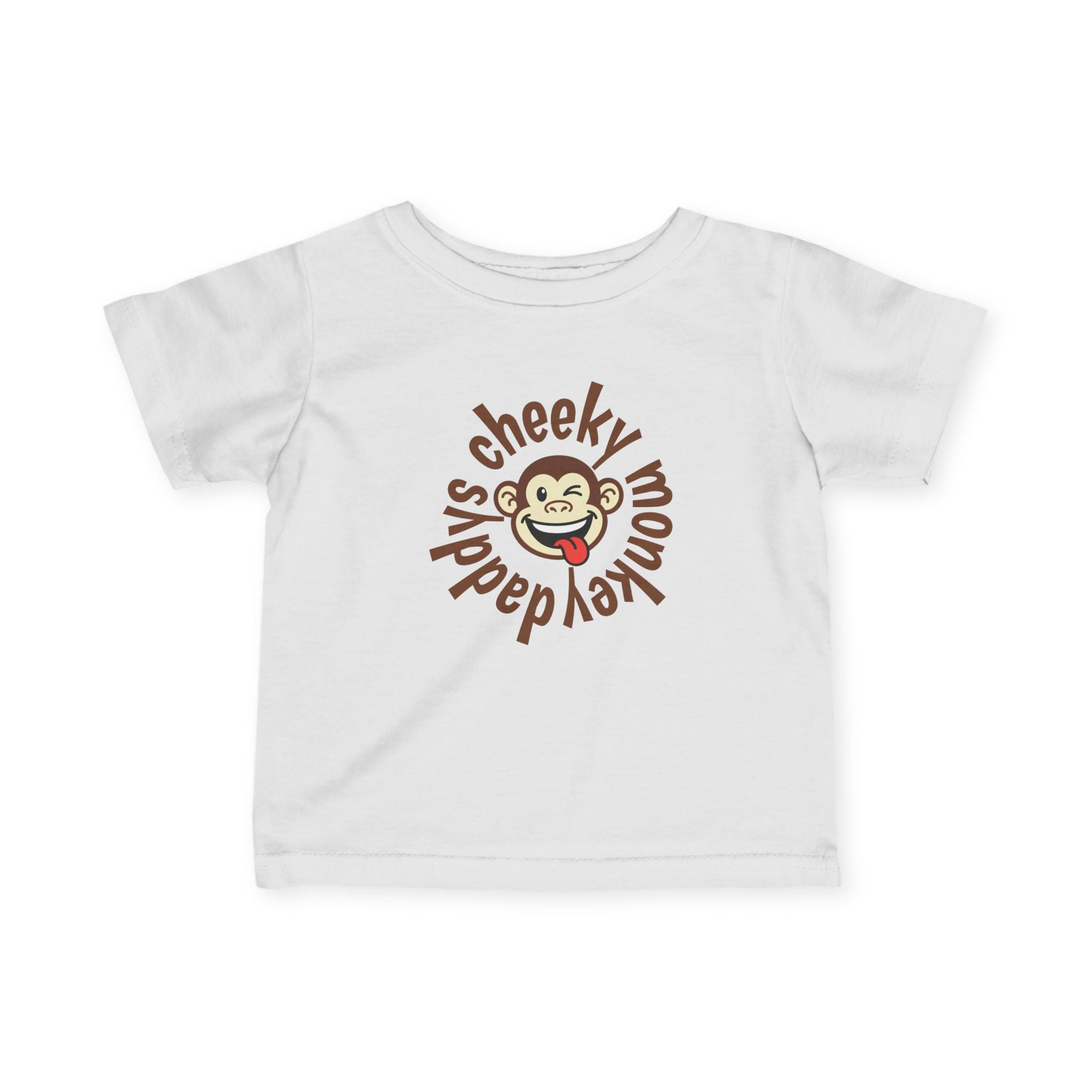 Cute Infant Tshirt - daddys cheeky monkey - Graphic Baby Tee Shirt - 100% Cotton