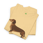 Dachshund Dog T‑Shirt — Cute Brown Sausage Dog Graphic Tee - 100% Cotton