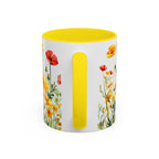 Wildflower Garden Accent Coffee Mug - Floral 11/15oz Ceramic