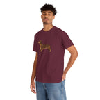 Dachshund Dog T‑Shirt — Cute Brown Sausage Dog Graphic Tee - 100% Cotton