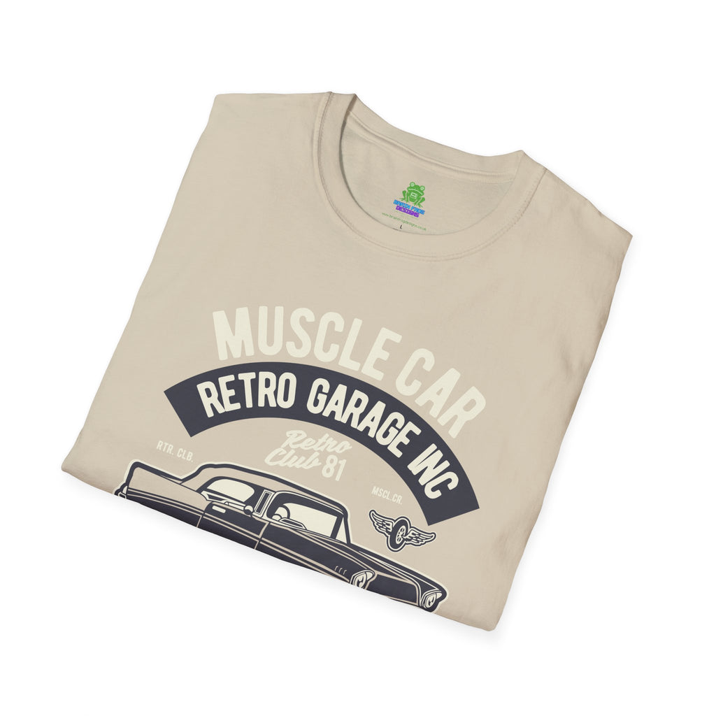 Retro Garage Muscle Car T-Shirt - Classic Speedway Vintage Auto Tee -100% Cotton