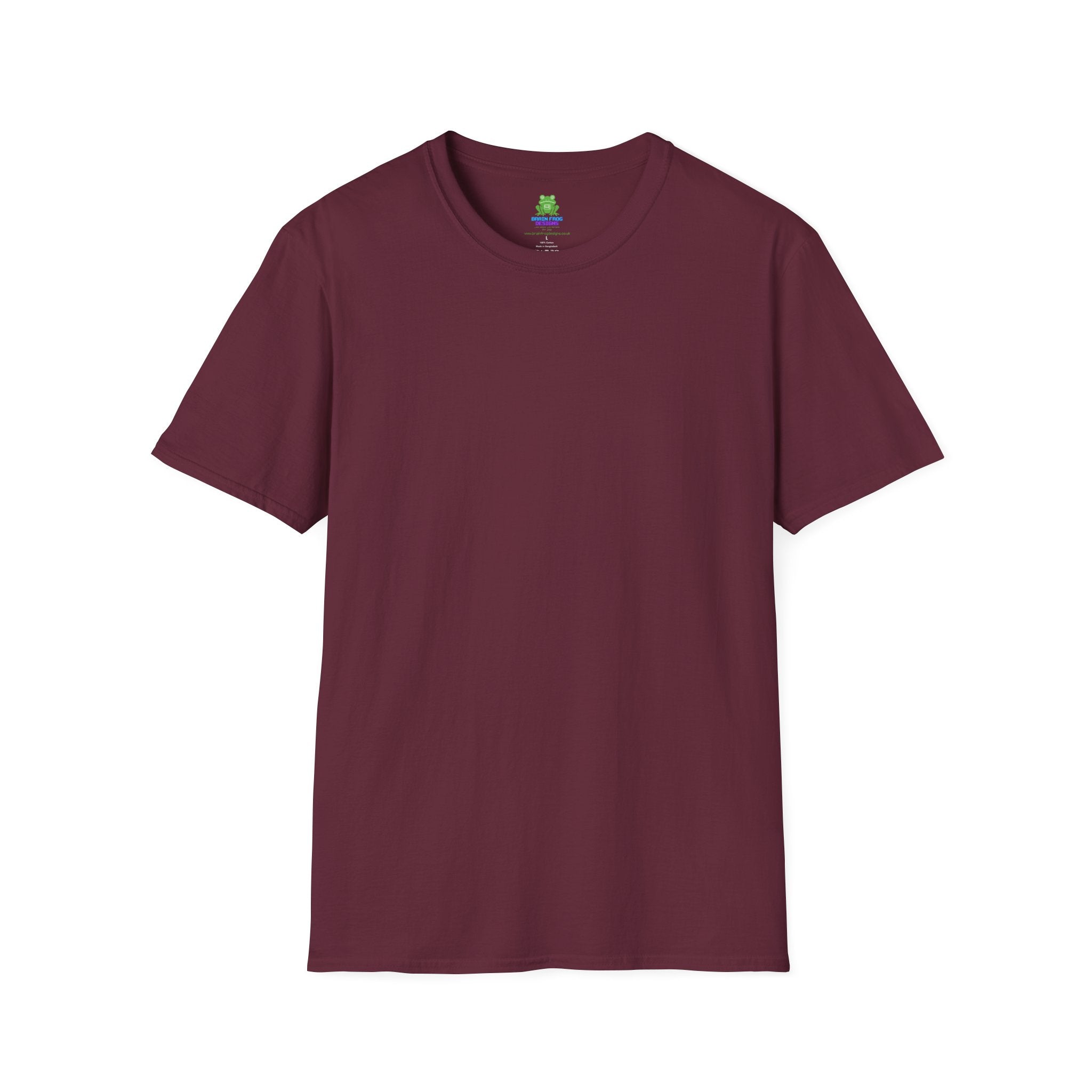 Men's Plain Tee - Brain Frog Men's Softstyle Plain T-Shirt - 100% Cotton / Cotton Blend - Colour Set One (16 Colours)