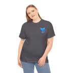 Blue Skeleton Cat Graphic Tee - Cute Creepy Kitty Shirt - 100% Cotton