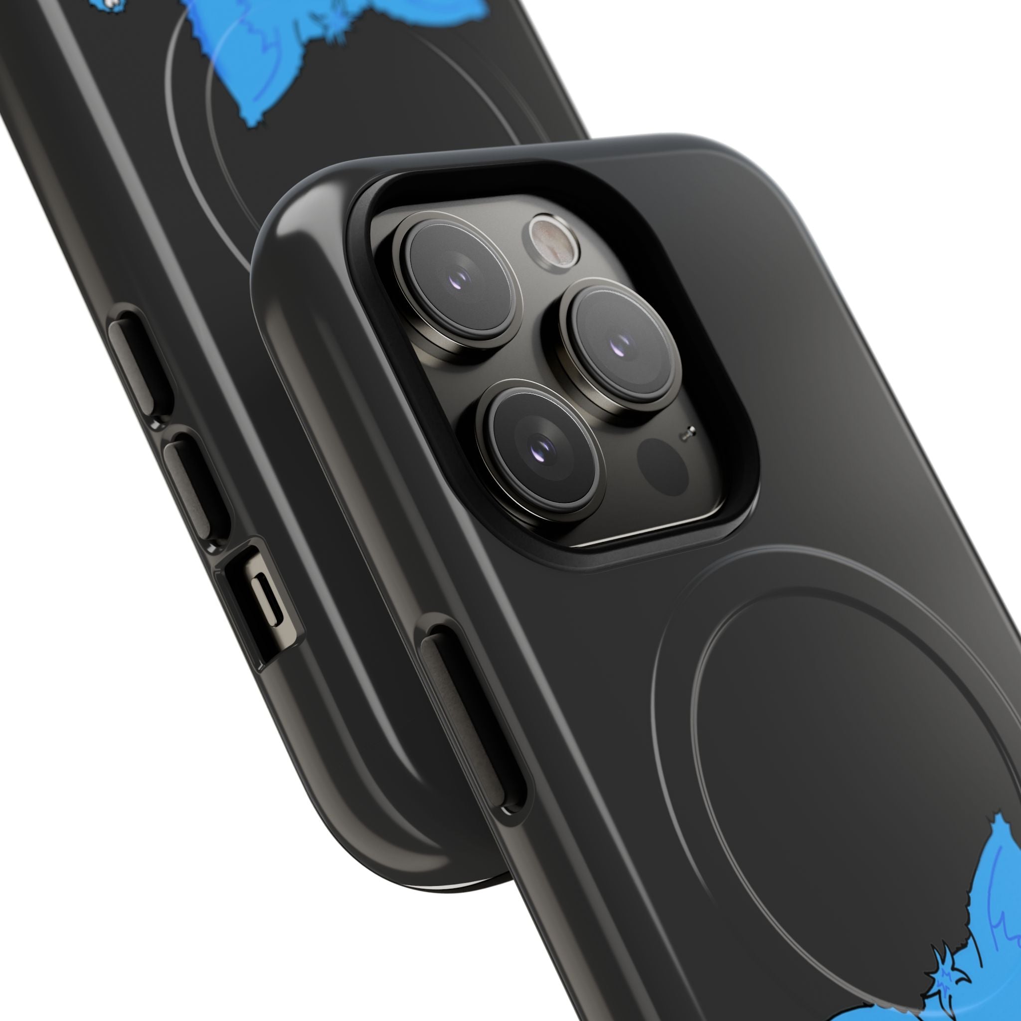 Blue Skeleton Cat Tough Magnetic Phone Case | Unique Design to Brain Frog
