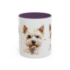 Westie Watercolor Accent Coffee Mug - Cute West Highland Terrier Dog Lover Gift (11/15oz)