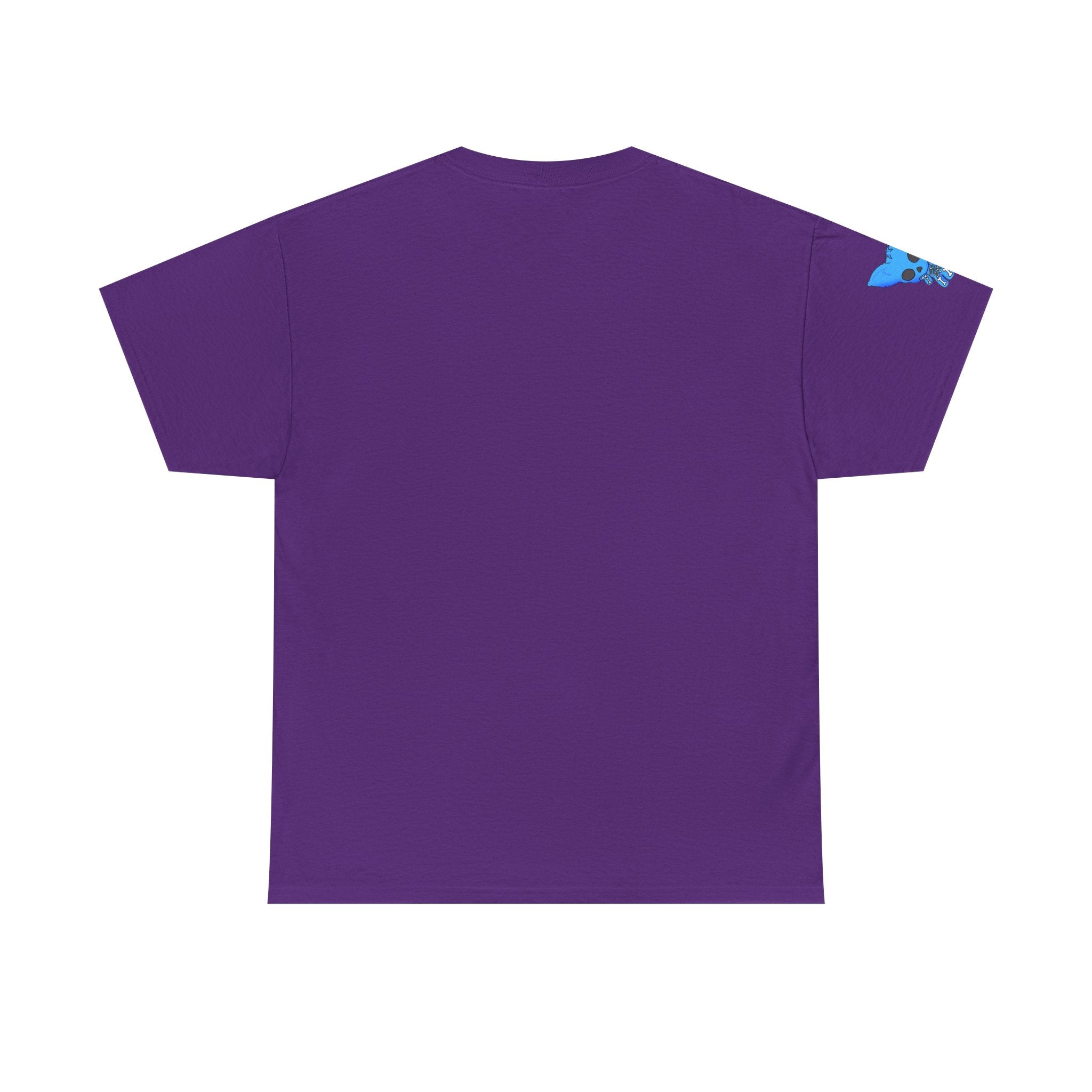 Blue Skeleton Cat Graphic Tee - Cute Creepy Kitty Shirt - 100% Cotton