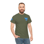 Blue Skeleton Cat Graphic Tee - Cute Creepy Kitty Shirt - 100% Cotton