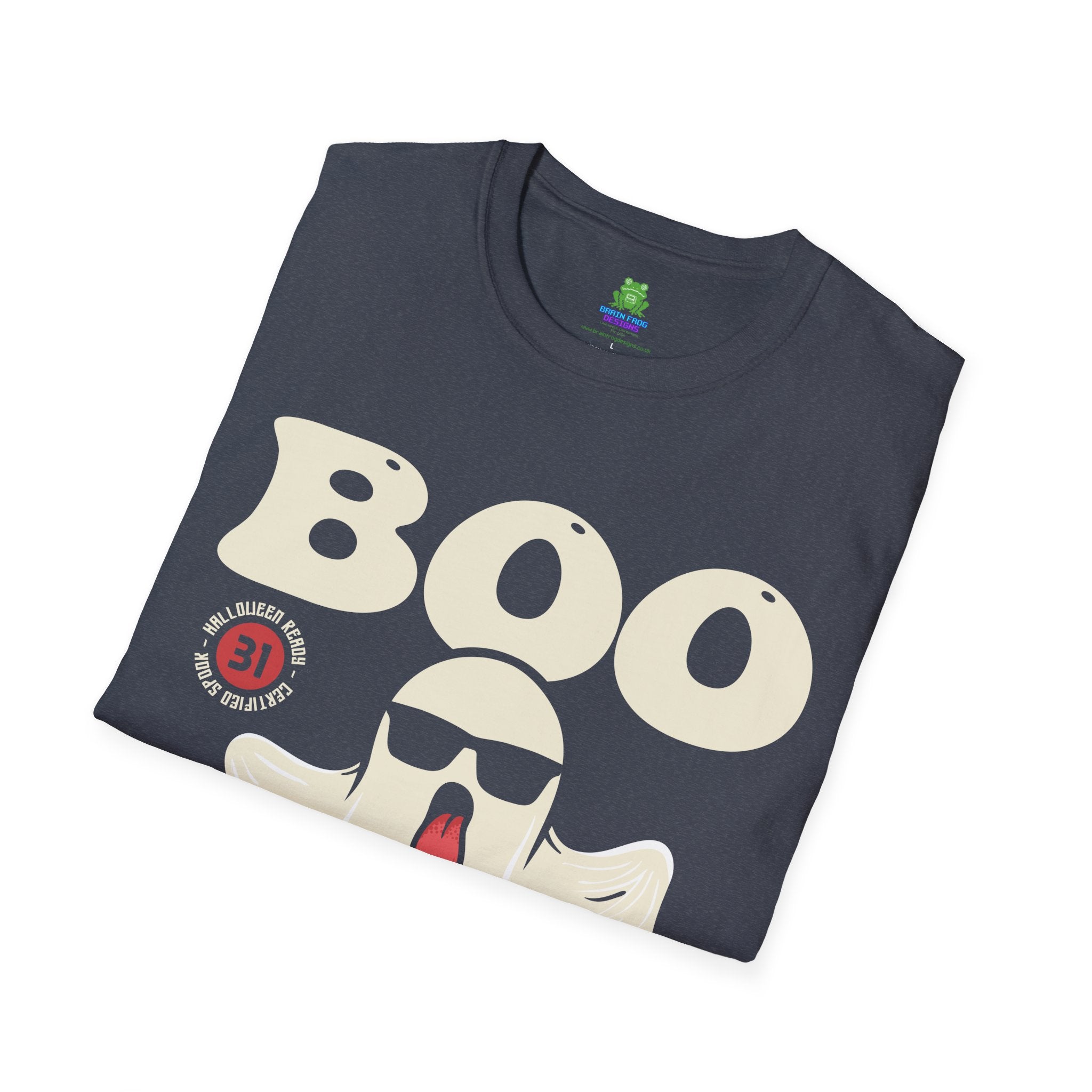 Boo Crew Halloween T-Shirt - Cool Ghost Graphic Tee - 100% Cotton / Cotton Blend