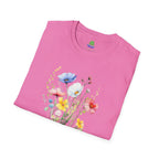 Floral Wildflower Bouquet T-Shirt - Pastel Garden Graphic Tee - 100% Cotton