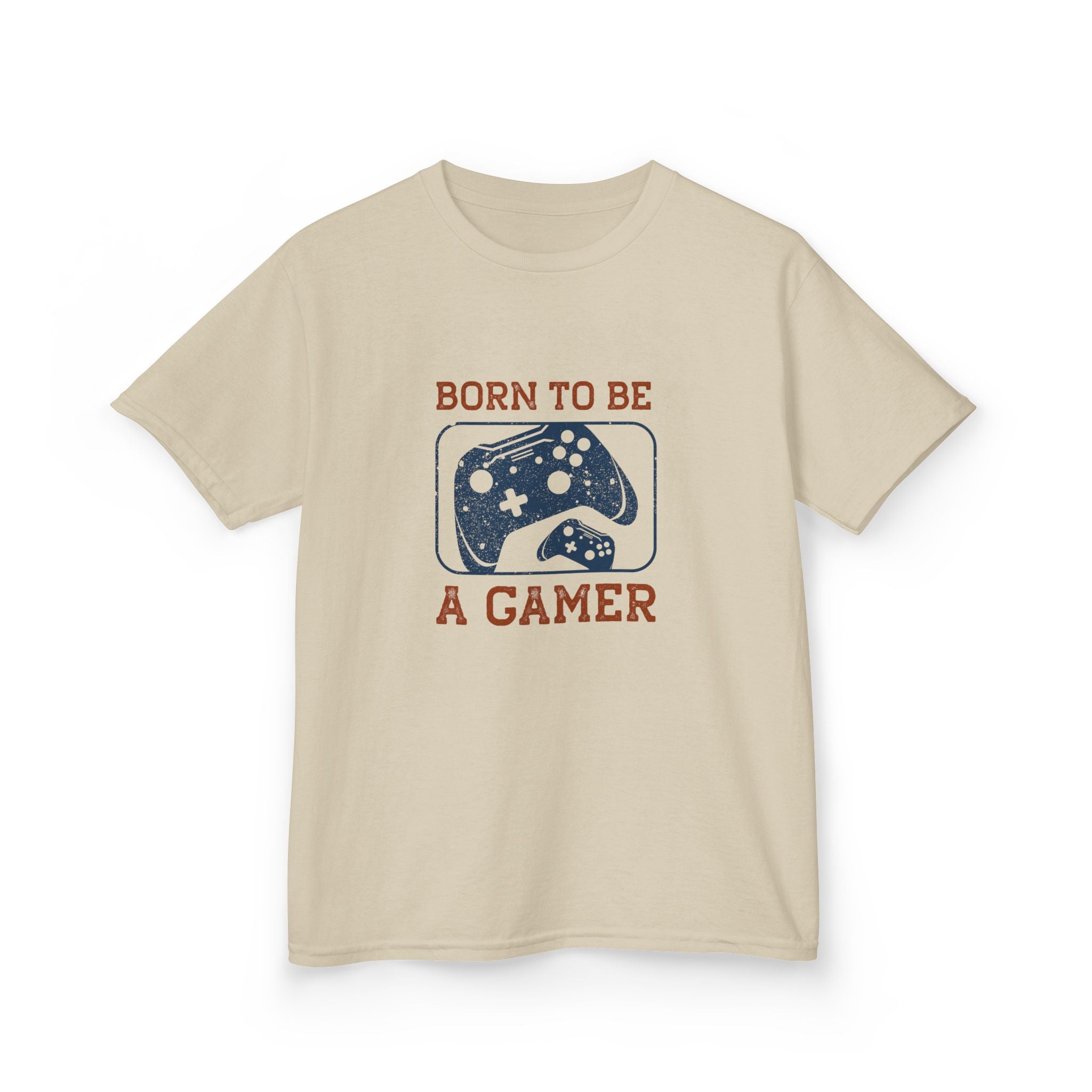 Kids Tee - "Born to Be a Gamer" Retro Game Controller Shirt - 100% Cotton / Cotton Blend