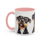 Staffy Dog Portrait Accent Coffee Mug (11/15oz) - Staffordshire Bull Terrier Portrait Mug