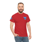 Blue Skeleton Cat Graphic Tee - Cute Creepy Kitty Shirt - 100% Cotton