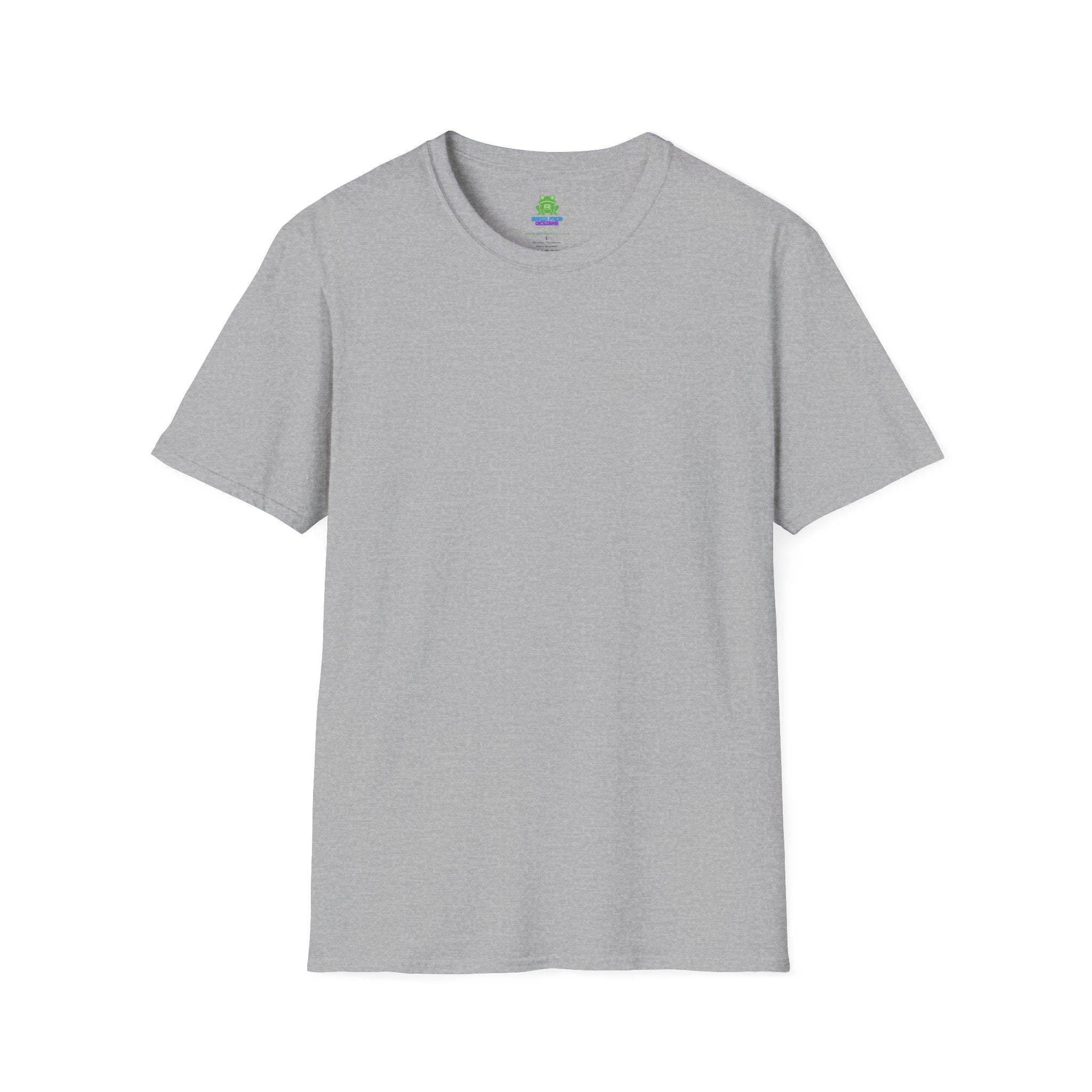 Men's Plain Tee - Brain Frog Men's Softstyle Plain T-Shirt - 100% Cotton / Cotton Blend
