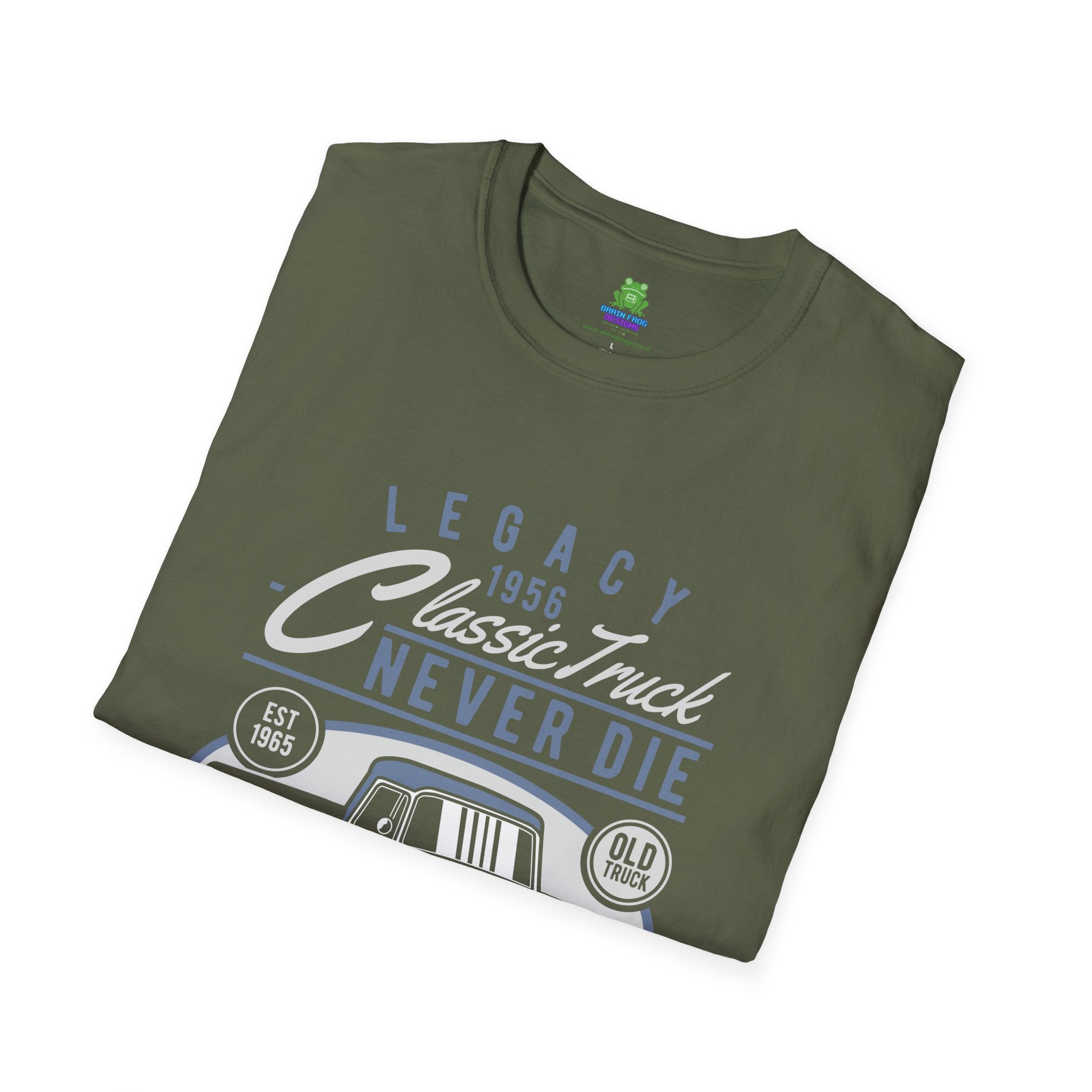 Old School Car T-Shirt - "Legacy Never Die" Vintage Auto Tee - 100% Cotton