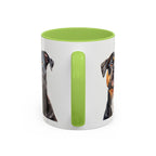 Staffy Dog Portrait Accent Coffee Mug (11/15oz) - Staffordshire Bull Terrier Portrait Mug