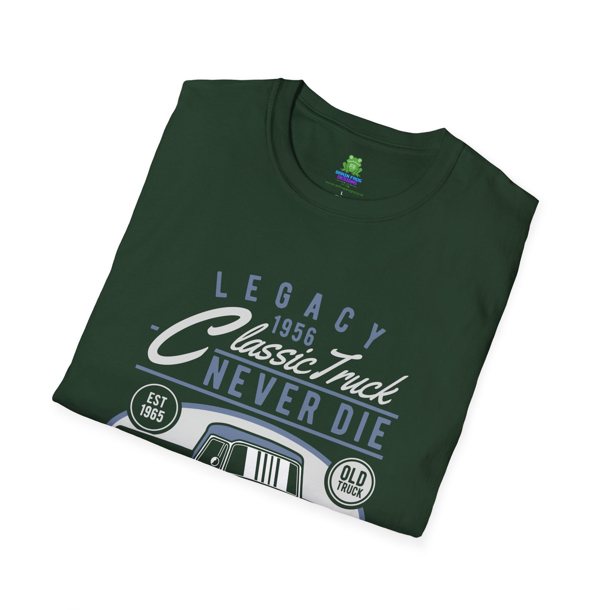 Old School Car T-Shirt - "Legacy Never Die" Vintage Auto Tee - 100% Cotton