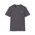 Brain Frog Design Signature T-Shirt - Small Green Brain Frog Logo Tee (Front Chest & Sleeve) - 100% Cotton