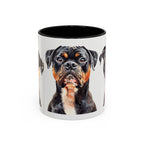 Staffy Dog Portrait Accent Coffee Mug (11/15oz) - Staffordshire Bull Terrier Portrait Mug