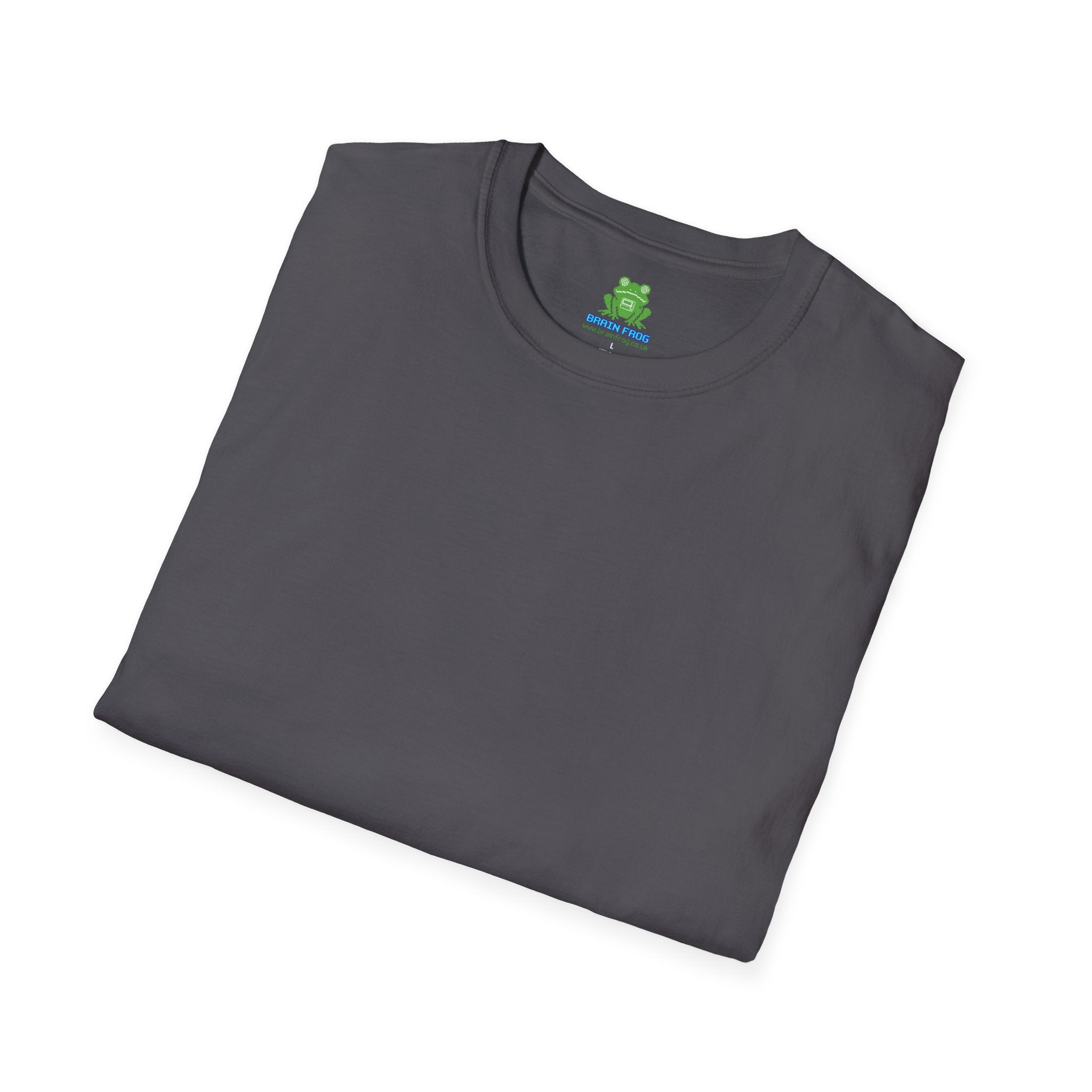 Woman's Plain Tee - Brain Frog Woman's Softstyle Plain T-Shirt - 100% Cotton / Cotton Blend - White / Black / Navy / Grey - 12 colours available