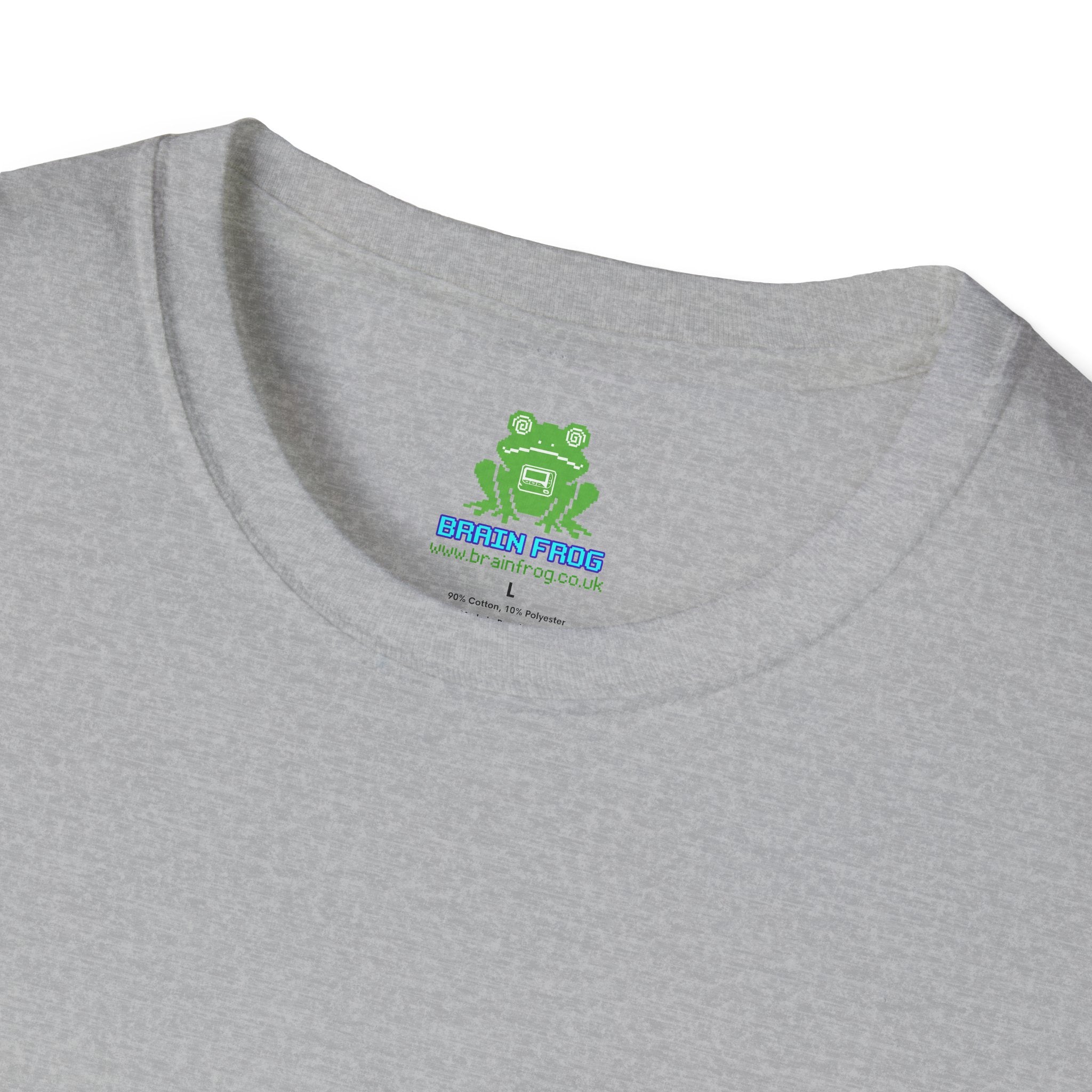 Woman's Plain Tee - Brain Frog Woman's Softstyle Plain T-Shirt - 100% Cotton / Cotton Blend - White / Black / Navy / Grey - 12 colours available