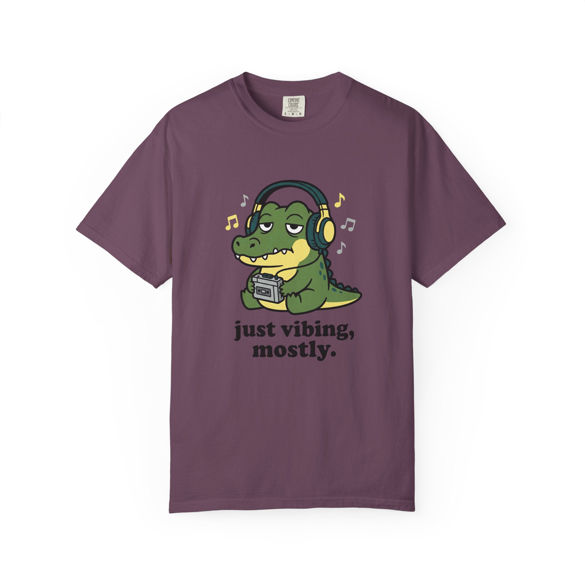 Just Vibing, Mostly Crocodile T-Shirt - 100% Cotton
