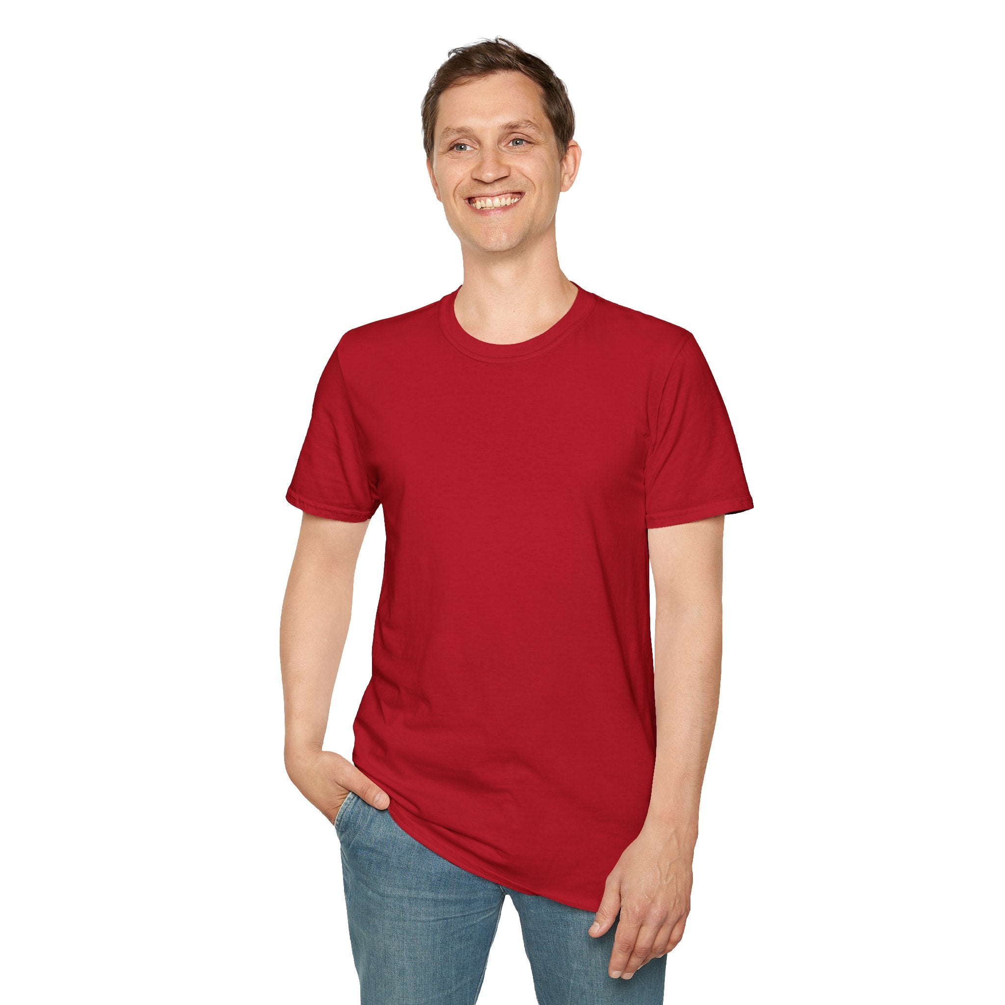 Men's Plain Tee - Brain Frog Men's Softstyle Plain T-Shirt - 100% Cotton / Cotton Blend
