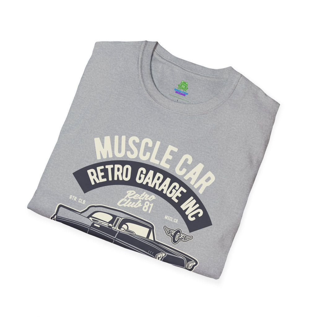 Retro Garage Muscle Car T-Shirt - Classic Speedway Vintage Auto Tee -100% Cotton