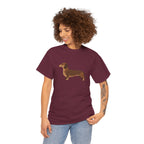 Dachshund Dog T‑Shirt — Cute Brown Sausage Dog Graphic Tee - 100% Cotton