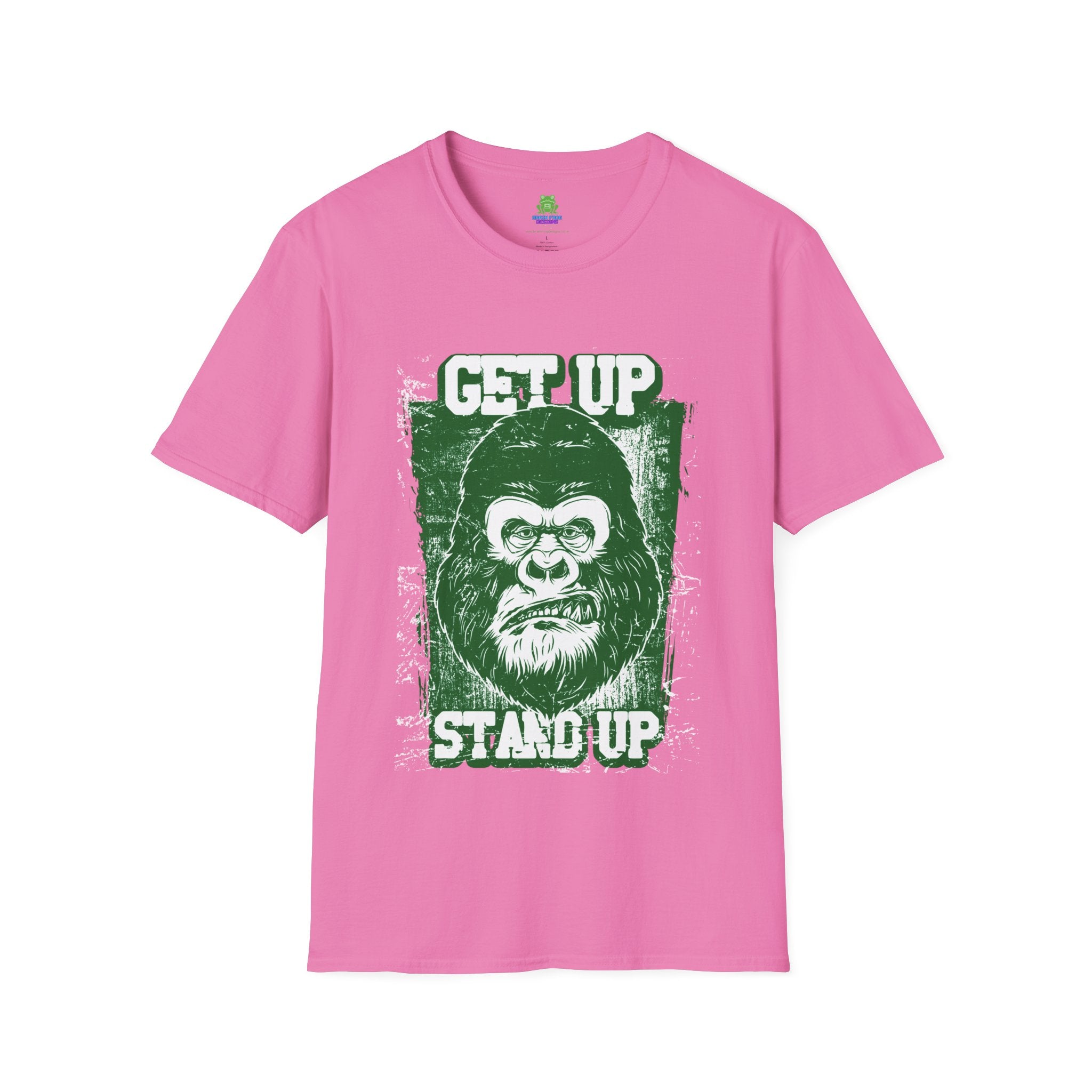 Get Up Stand Up Gorilla T-Shirt - Vintage Reggae-Inspired Graphic Tee - 100% Cotton