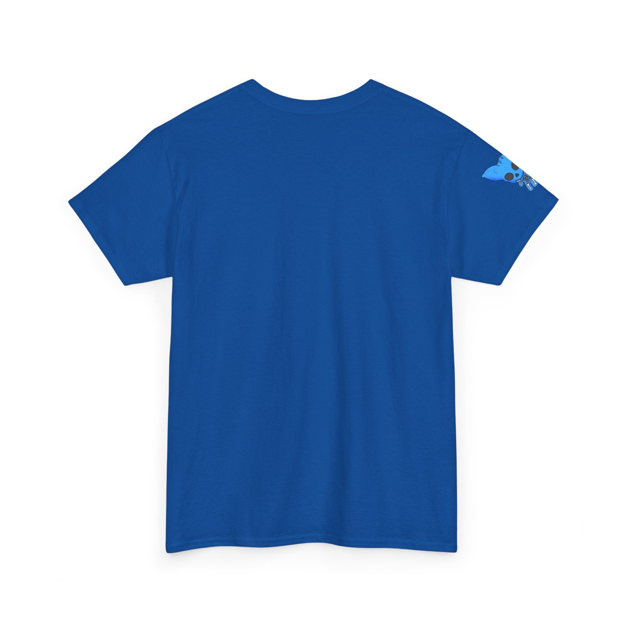 Blue Skeleton Cat Graphic Tee - Cute Creepy Kitty Shirt - 100% Cotton