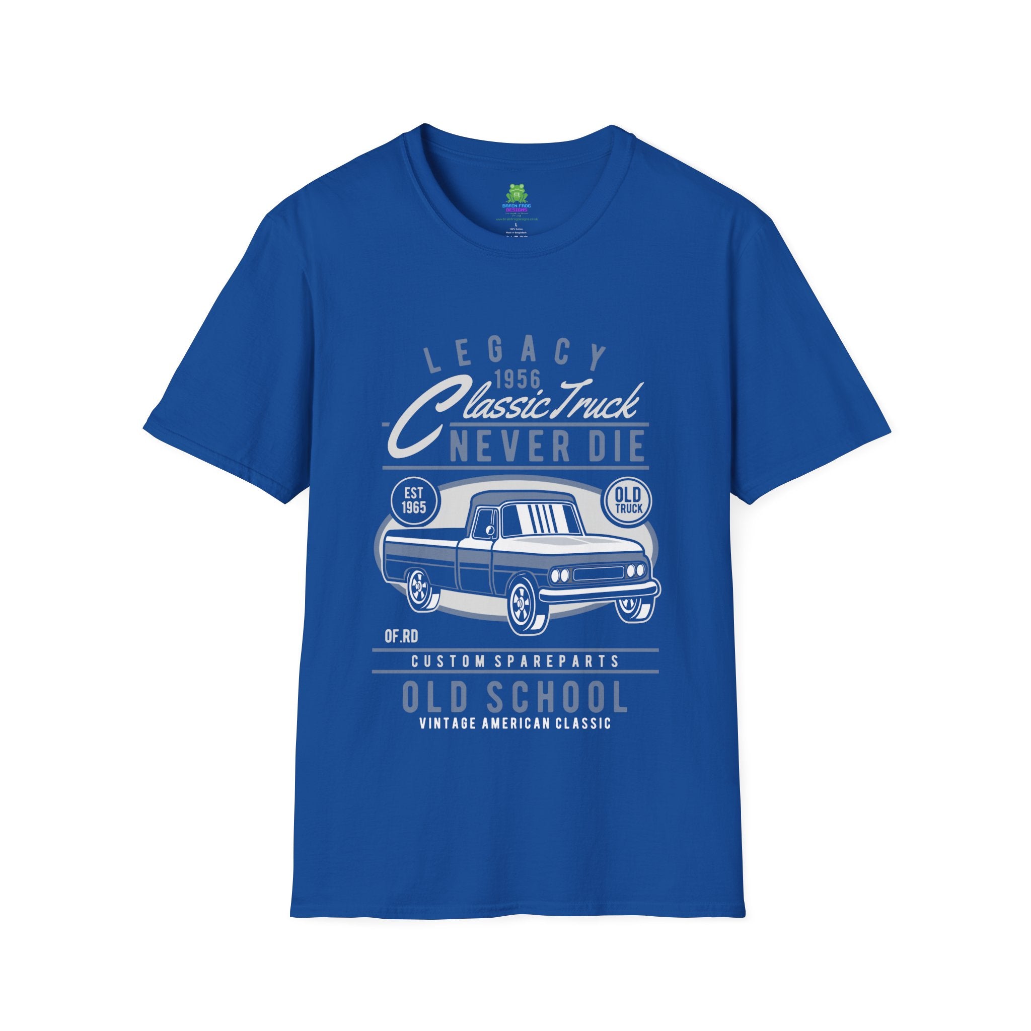 Old School Car T-Shirt - "Legacy Never Die" Vintage Auto Tee - 100% Cotton