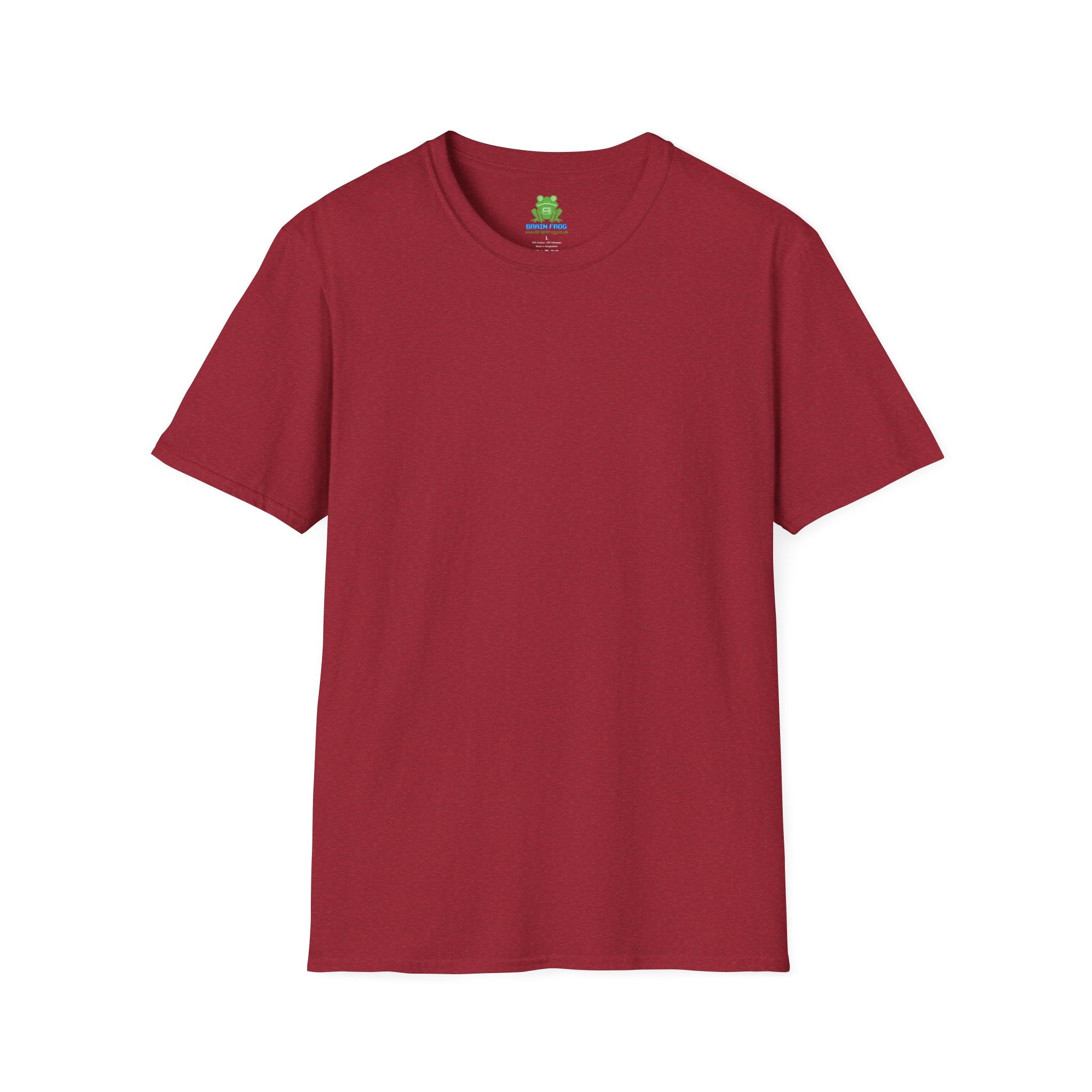 Woman's Plain Tee - Brain Frog Woman's Softstyle Plain T-Shirt - 100% Cotton / Cotton Blend - White / Black / Navy / Grey - 12 colours available
