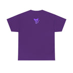 Purple Skeleton Cat Graphic Tee - Cute Creepy Kitty Shirt - 100% Cotton