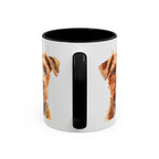 Irish Terrier Dog Portrait Accent Coffee Mug - Cute Terrier Face Ceramic Coffee Cup (11/15oz)