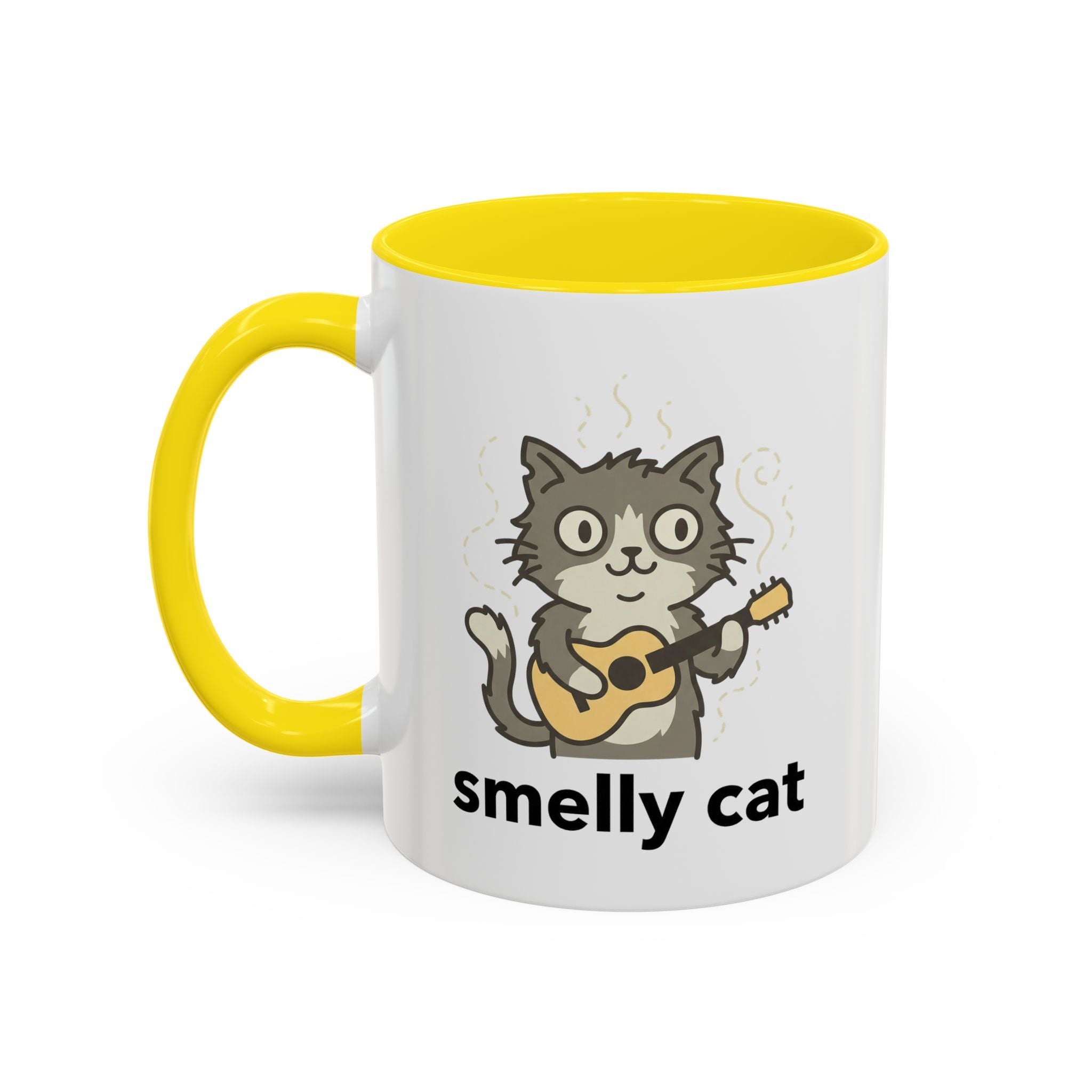 Smelly Cat Guitar Cat Accent Coffee Mug – Funny Friends Sitcom Cat Lover Gift