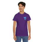 Blue Skeleton Cat Graphic Tee - Cute Creepy Kitty Shirt - 100% Cotton