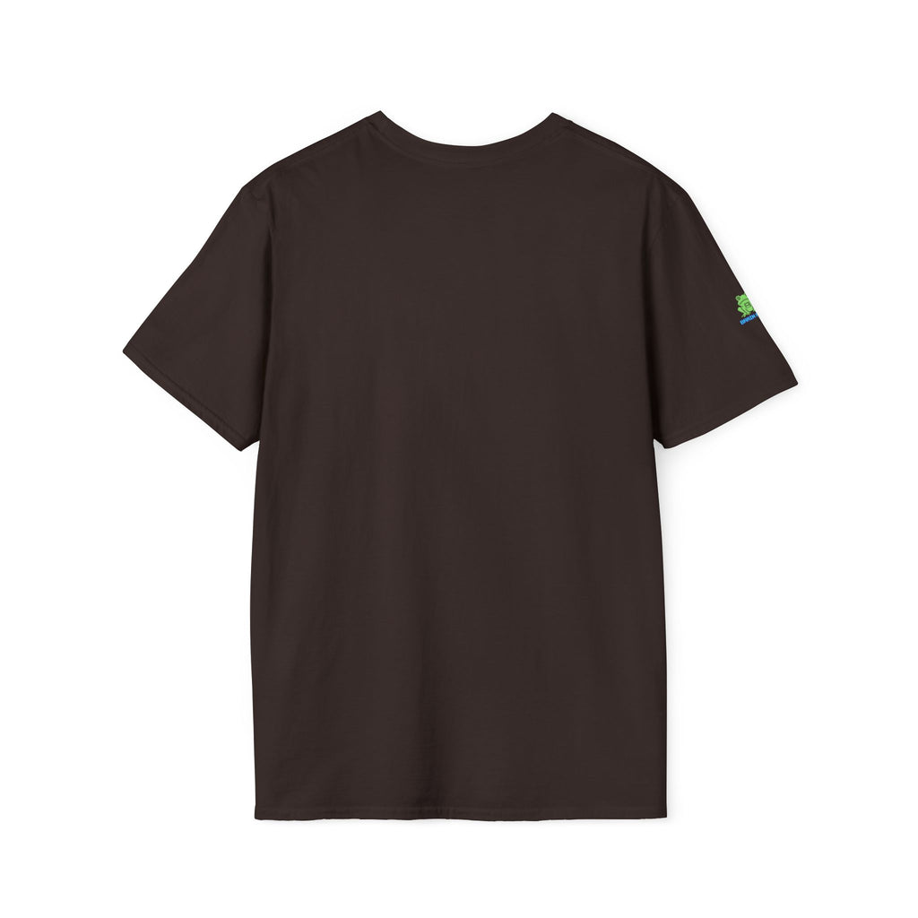 Brain Frog Design Signature T-Shirt - Small Green Brain Frog Logo Tee (Front Chest & Sleeve) - 100% Cotton