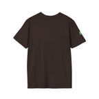 Brain Frog Design Signature T-Shirt - Small Green Brain Frog Logo Tee (Front Chest & Sleeve) - 100% Cotton