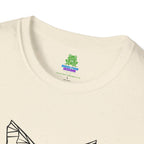 Geometric Cat T-Shirt - Minimal Line Art Cat Face Tee - 100% Cotton