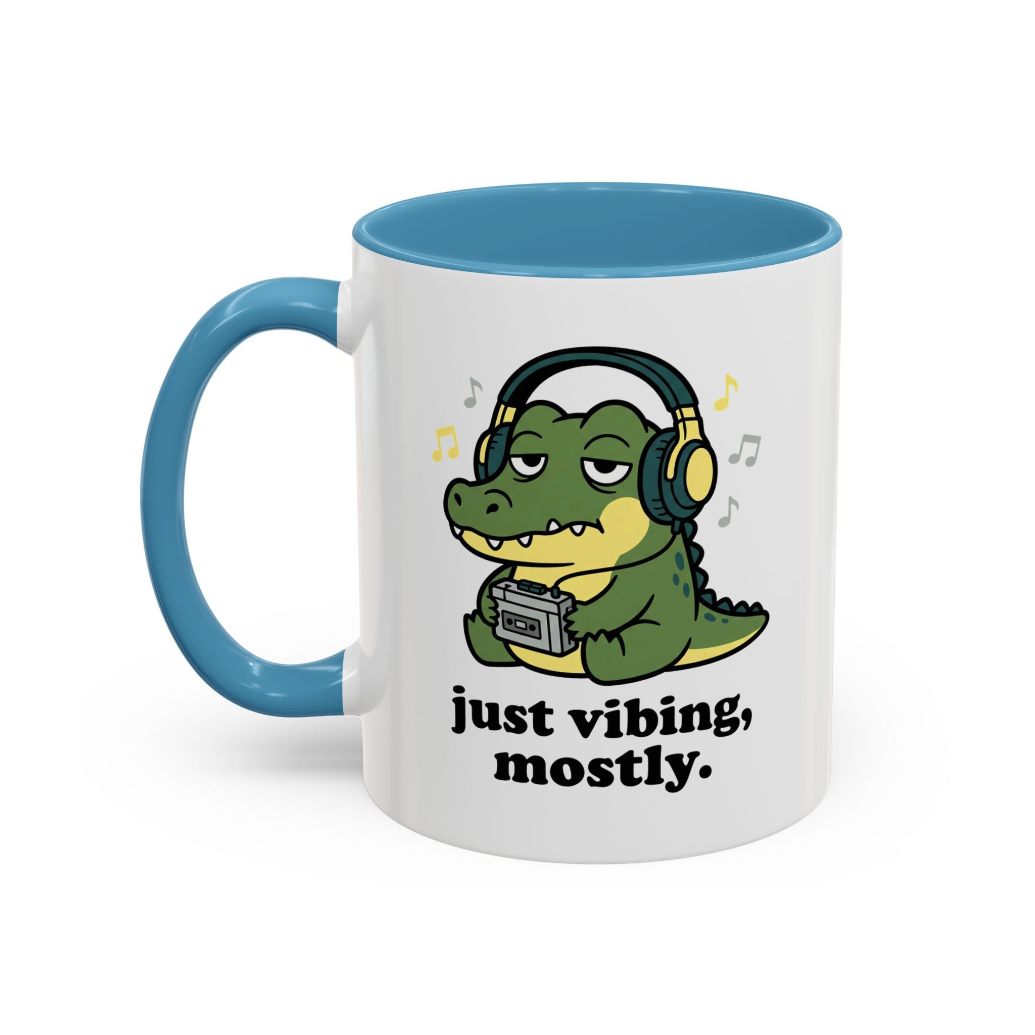 Just Vibing Mostly Mug - Cute Alligator Coffee Cup (11/15oz)