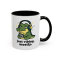 Just Vibing Mostly Mug - Cute Alligator Coffee Cup (11/15oz)