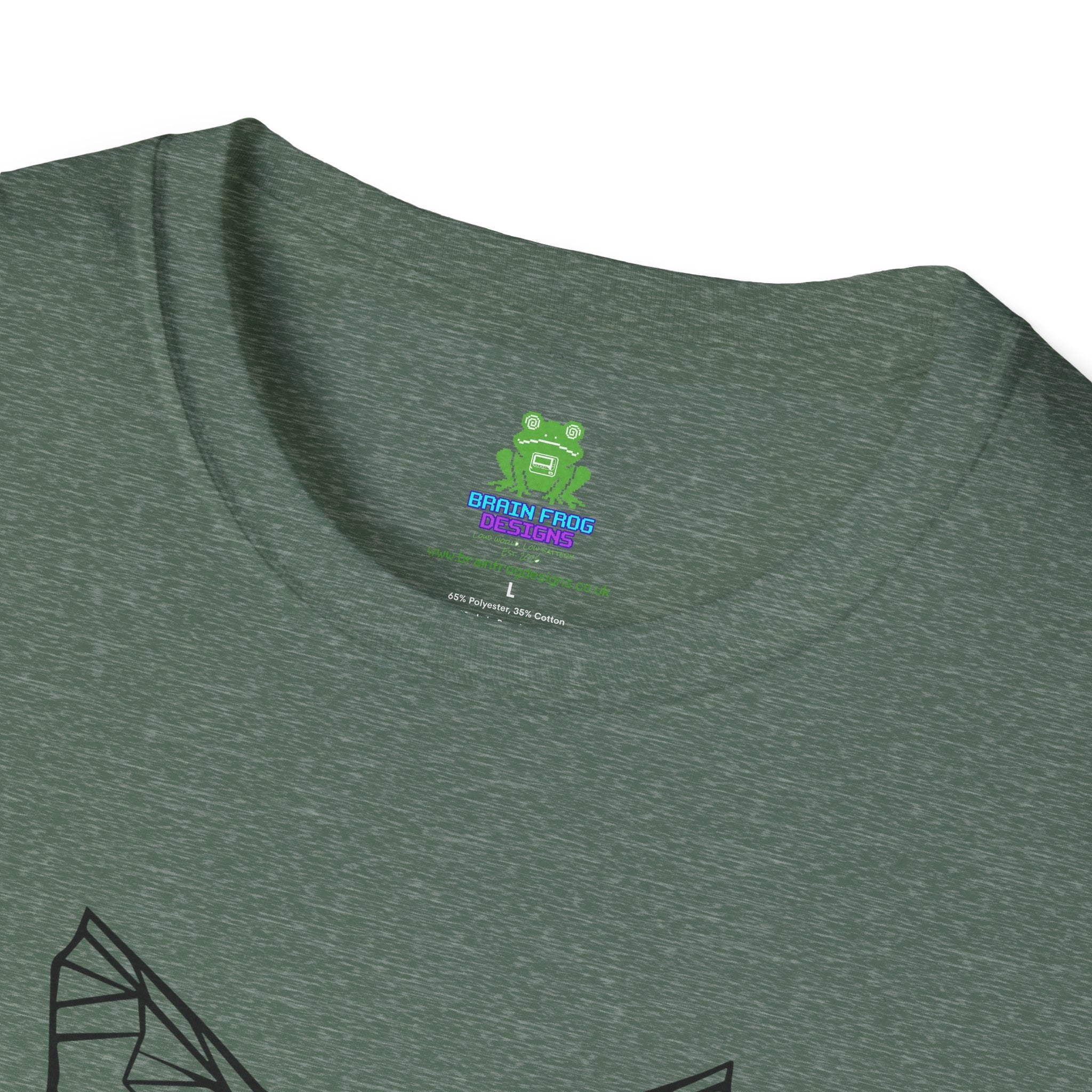 Geometric Cat T-Shirt - Minimal Line Art Cat Face Tee - 100% Cotton
