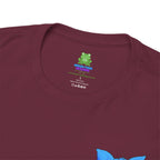 Blue Skeleton Cat Graphic Tee - Cute Creepy Kitty Shirt - 100% Cotton