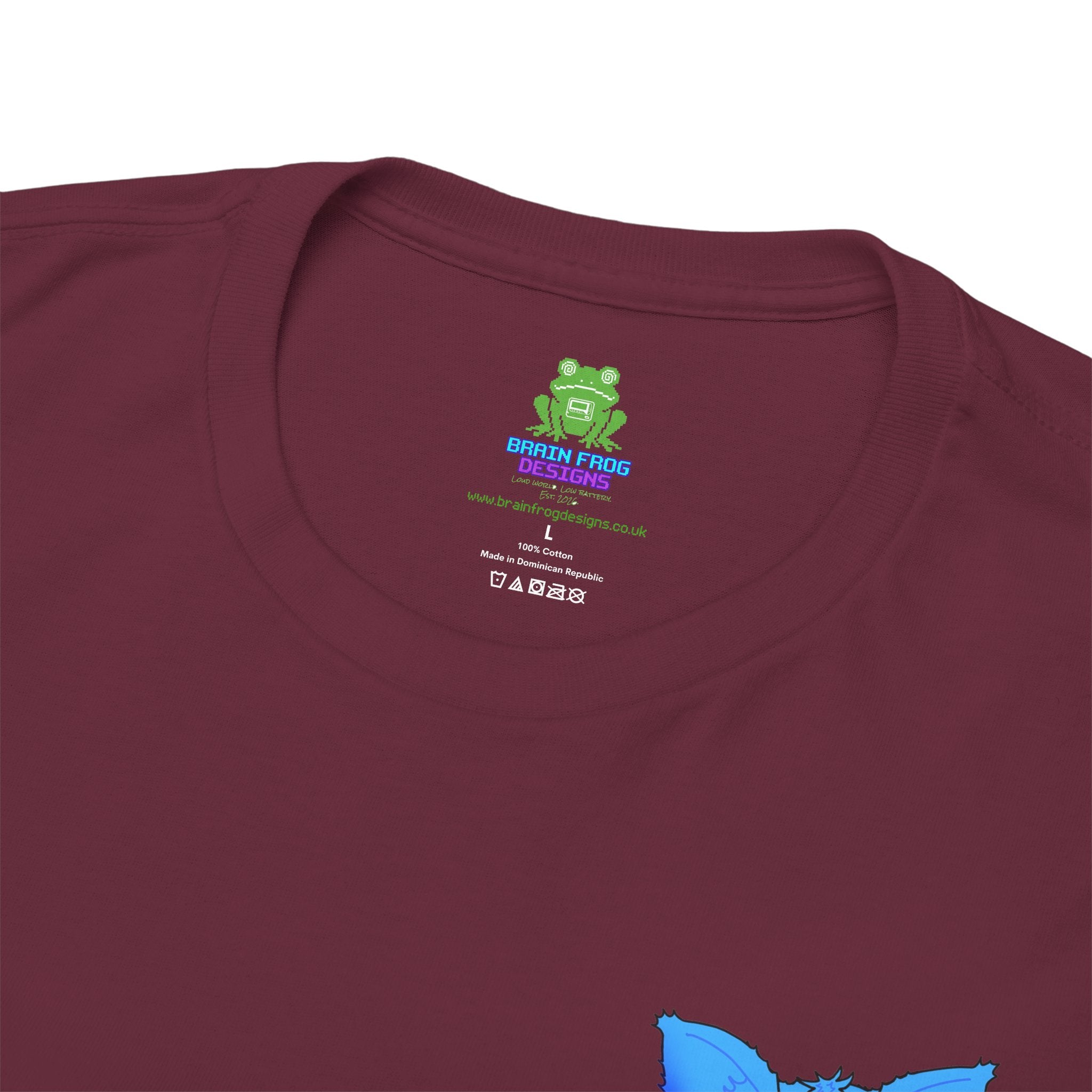 Blue Skeleton Cat Graphic Tee - Cute Creepy Kitty Shirt - 100% Cotton