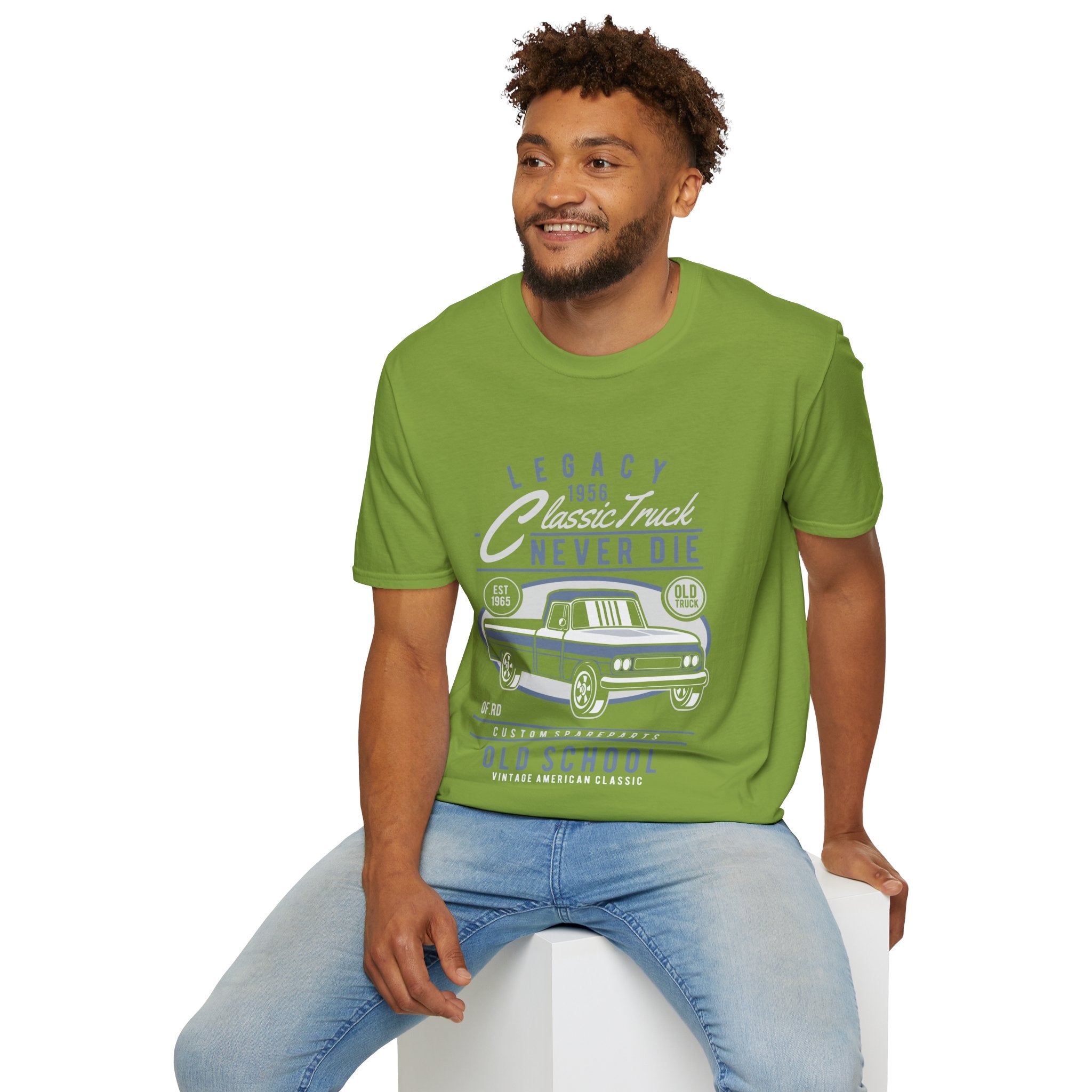 Old School Car T-Shirt - "Legacy Never Die" Vintage Auto Tee - 100% Cotton